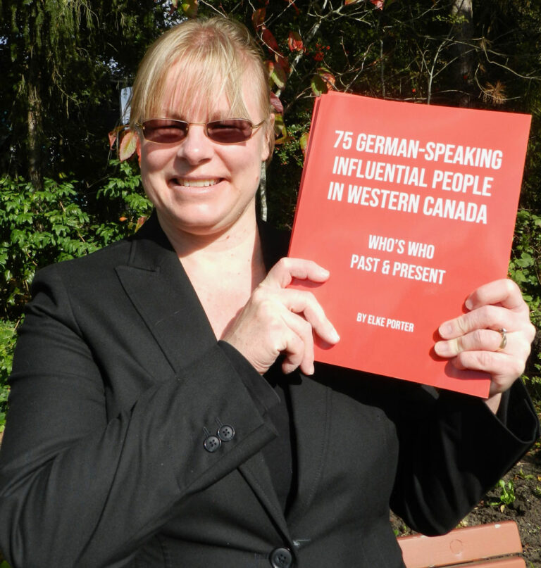 Elke Holding Her Book