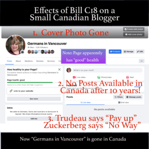 Bill C18 on Facebook