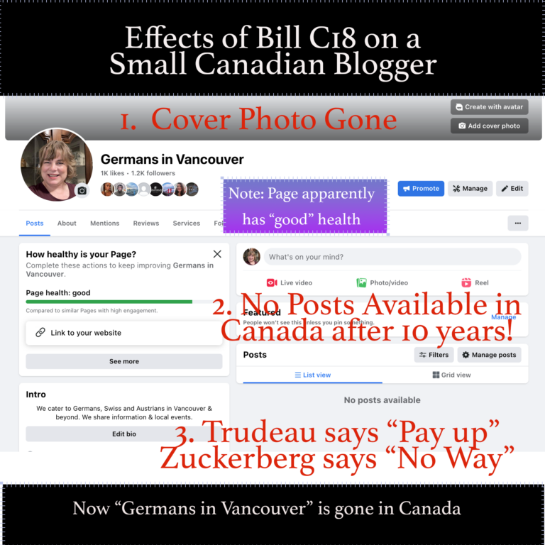 Bill C18 on Facebook