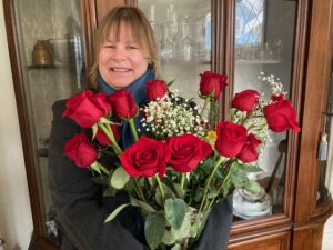 Elke with Roses