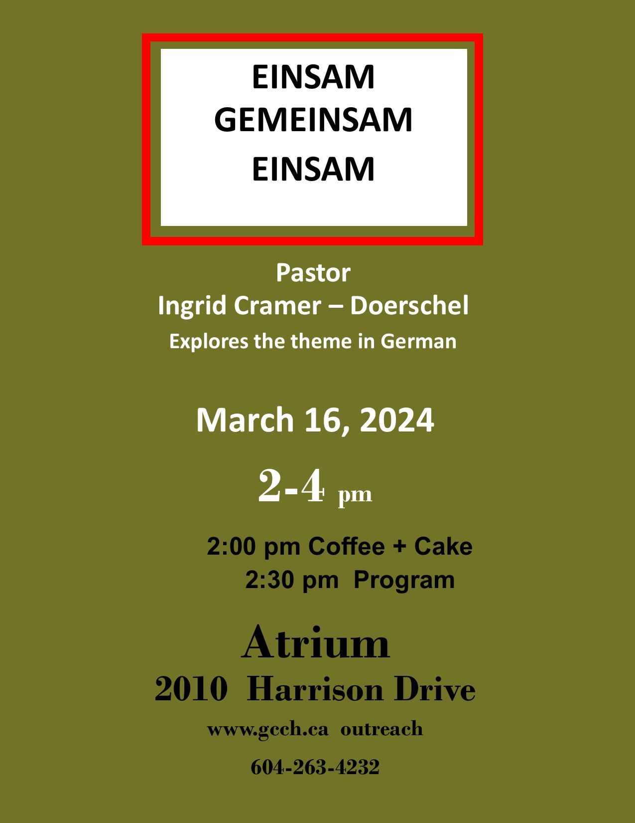 Gemeinsam Einsam Flyer