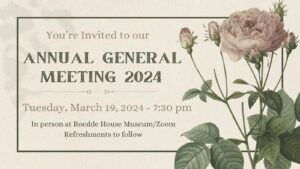 Roedde House AGM Flyer