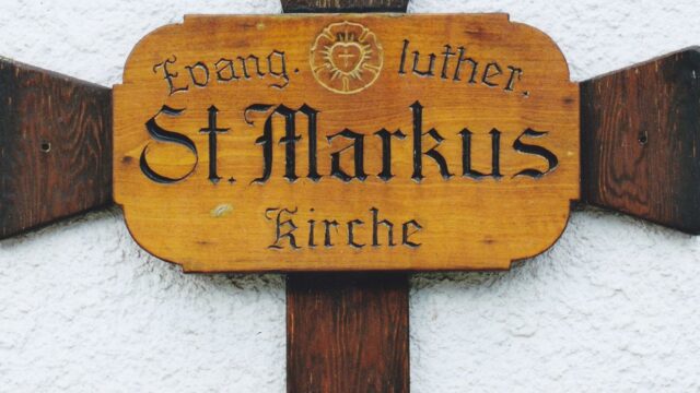 Sign at the St. Mark's Church