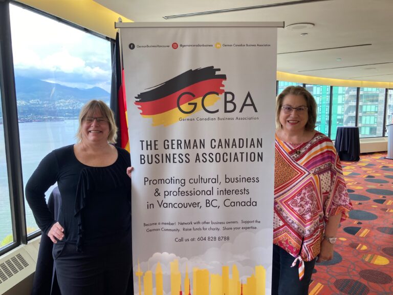 Elke Porter and Beatrice Schreiber at Board of Trade Event