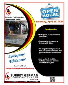 Surrey German School Open House Flyer