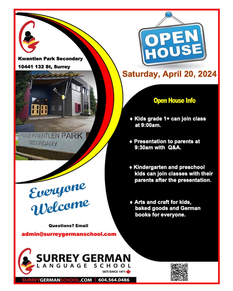 Surrey German School Open House Flyer