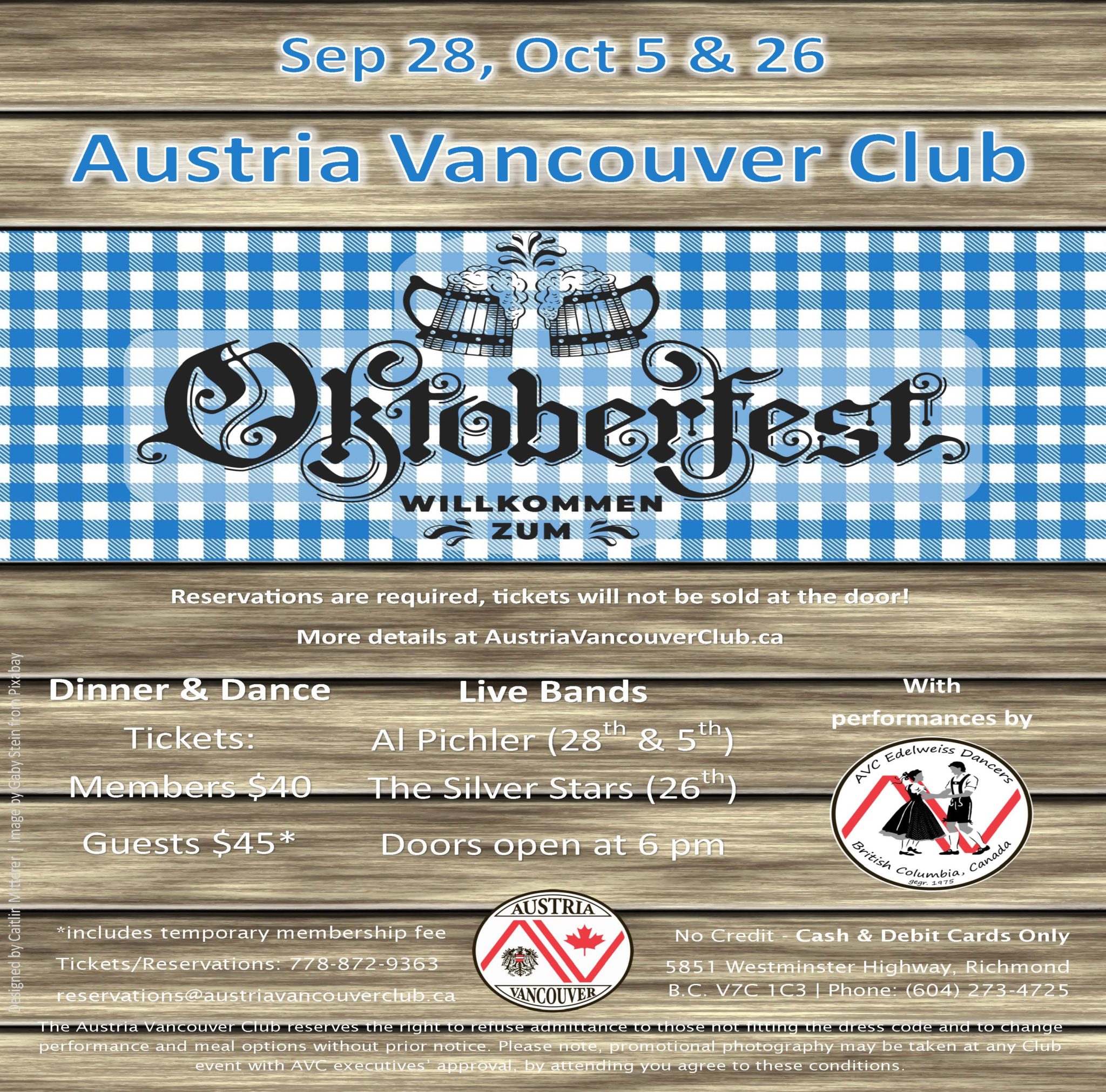 Oktoberfest Flyer from the Austria Club