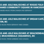 Guitar Concert Dates of Jule Malischke & Don Ross