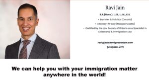 Ravi Jain, Immigration Law