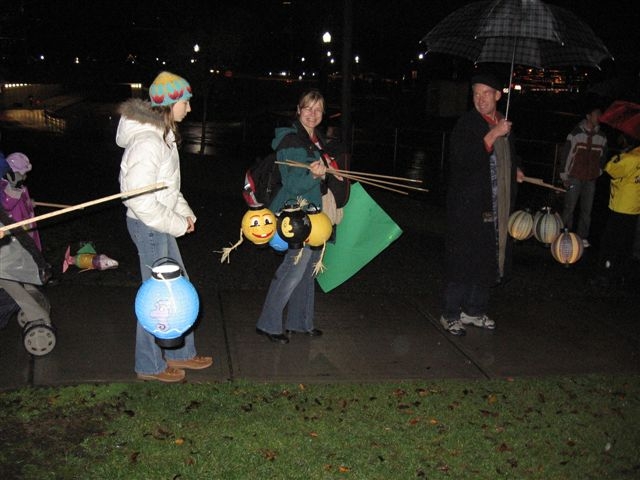 Elke organizing the Lost Lagoon Lantern Festival back in the early 2000's